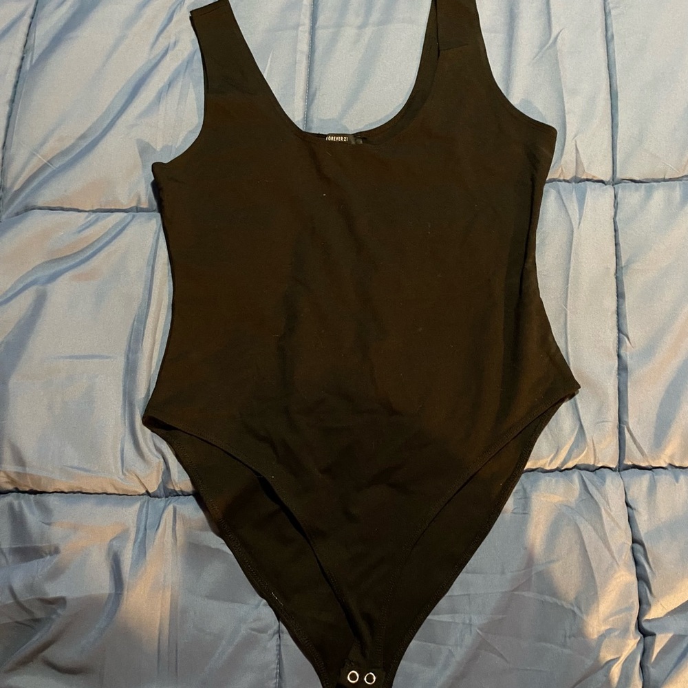 Forever 21 black spandex bodysuit size Large
